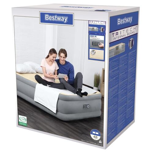 luftmadras med indbygget pumpe 203x152x46 cm