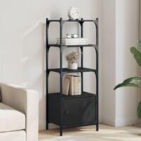 Bogreol med 3 hylder 41x30x109,5 cm konstrueret træ sort