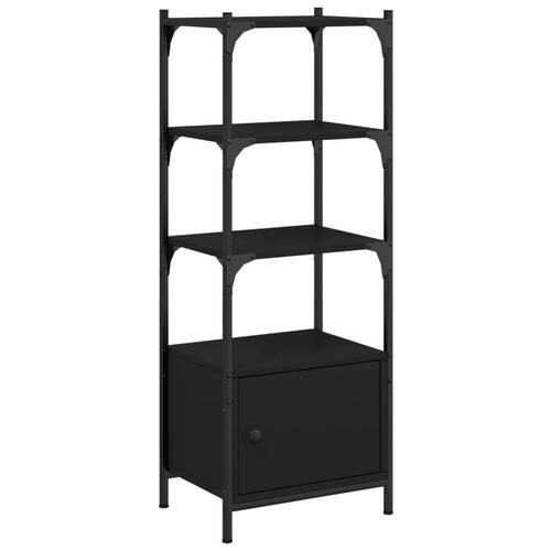 Bogreol med 3 hylder 41x30x109,5 cm konstrueret træ sort