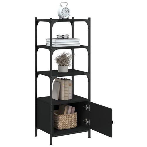 Bogreol med 3 hylder 41x30x109,5 cm konstrueret træ sort