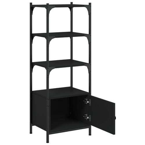 Bogreol med 3 hylder 41x30x109,5 cm konstrueret træ sort