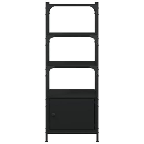 Bogreol med 3 hylder 41x30x109,5 cm konstrueret træ sort