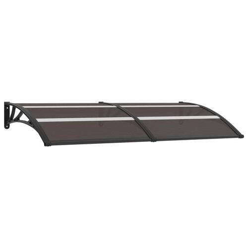 Dørbaldakin 200x75 cm polycarbonat sort