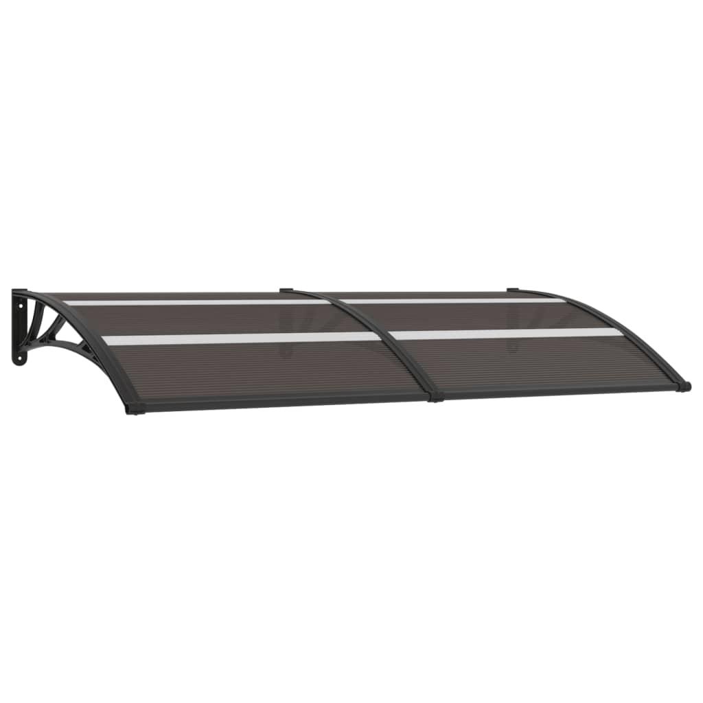 Dørbaldakin 200x75 cm polycarbonat sort