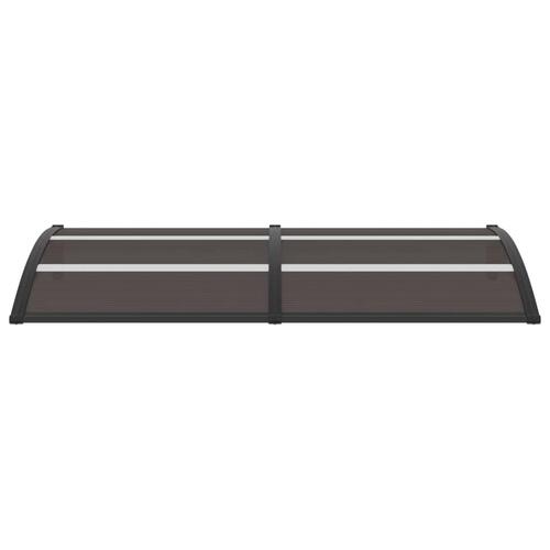 Dørbaldakin 200x75 cm polycarbonat sort