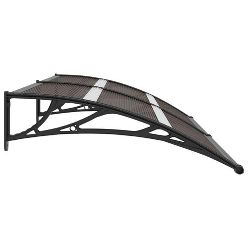 Dørbaldakin 200x75 cm polycarbonat sort