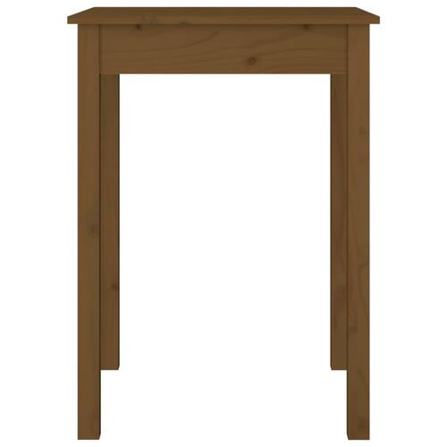 Spisebord 55x55x75 cm massivt fyrretræ gyldenbrun