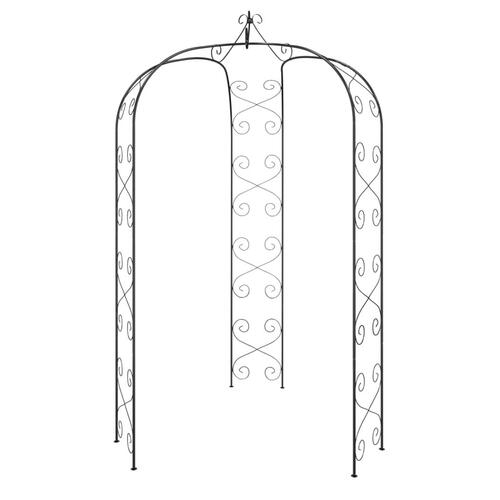 Havebue Ø180x255 cm stål sort