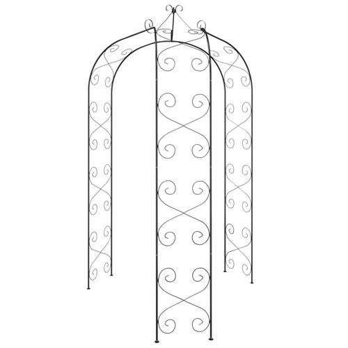 Havebue Ø180x255 cm stål sort