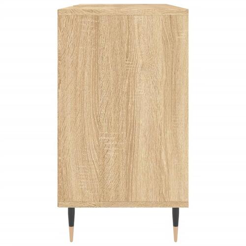 Badeværelsesskab 80x33x60 cm konstrueret træ sonoma-eg