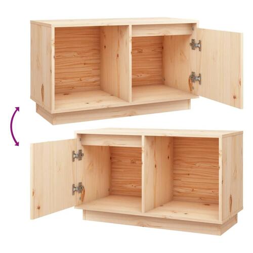 Tv-bord 74x35x44 cm massivt fyrretræ
