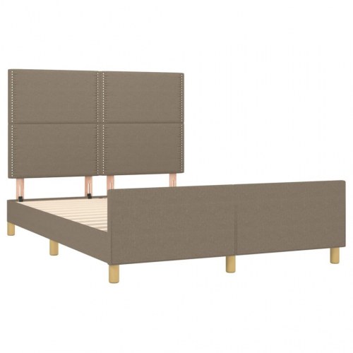 Sengeramme uden madras 140x190 cm stof gråbrun