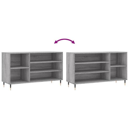 Skoskab 102x36x60 cm konstrueret træ grå sonoma-eg