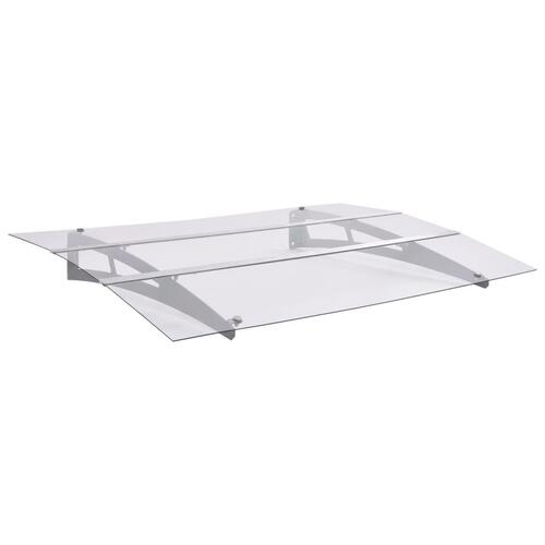 Dørbaldakin 120x90 cm polycarbonat sort og transparent