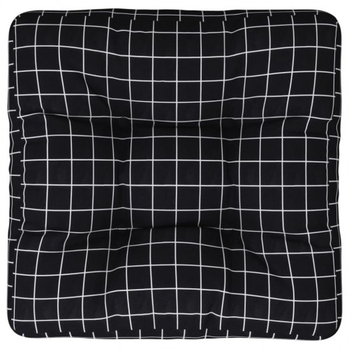 Pallehynde 60 × 60 × 12 cm - stof, ternet sort
