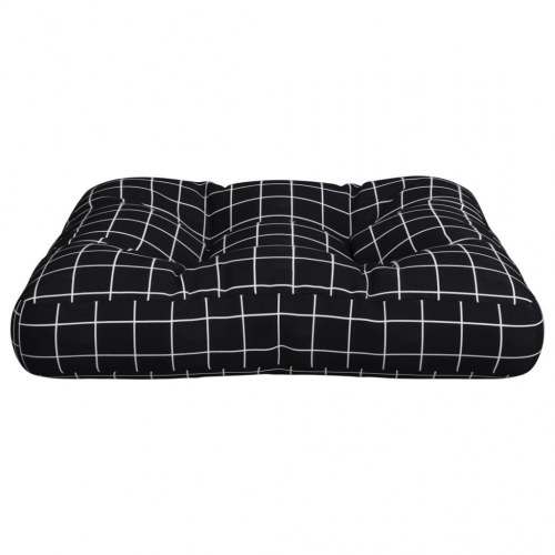 Pallehynde 60 × 60 × 12 cm - stof, ternet sort