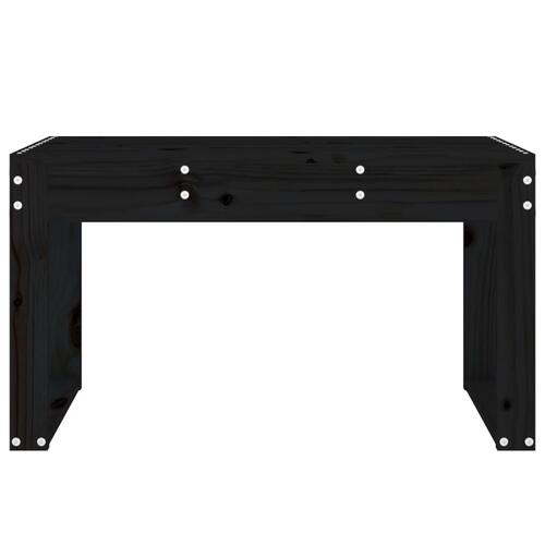Havebænk 80x38x45 cm massivt fyrretræ sort