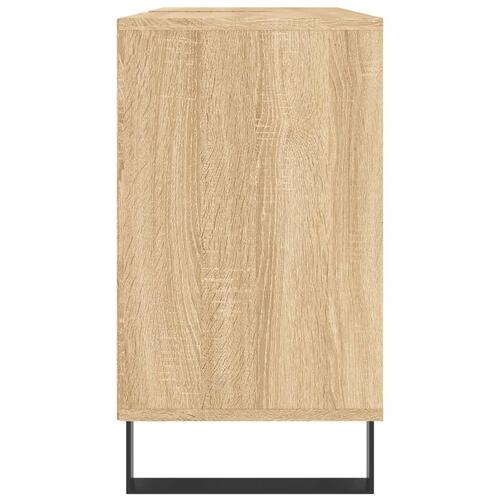 Badeværelsesskab 80x33x60 cm konstrueret træ sonoma-eg