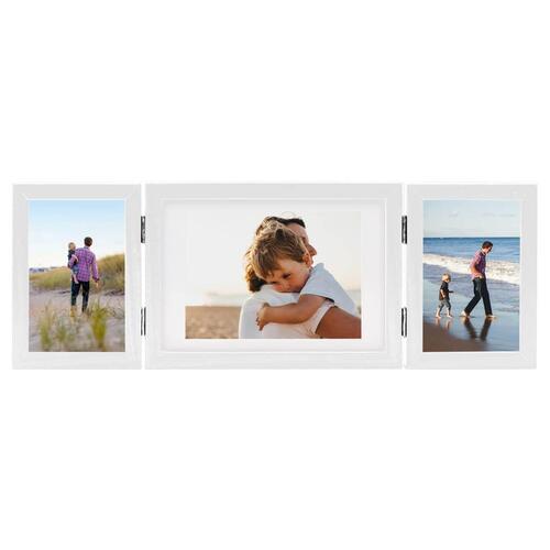 Folderamme til 3 billeder 22x15 cm + 2x(10x15 cm) hvid