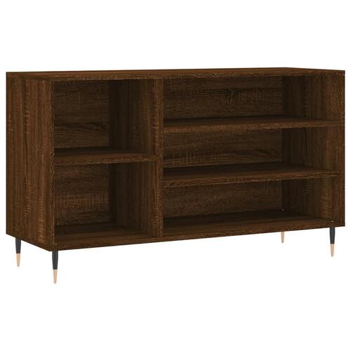 Skoskab 102x36x60 cm konstrueret træ brun egetræ