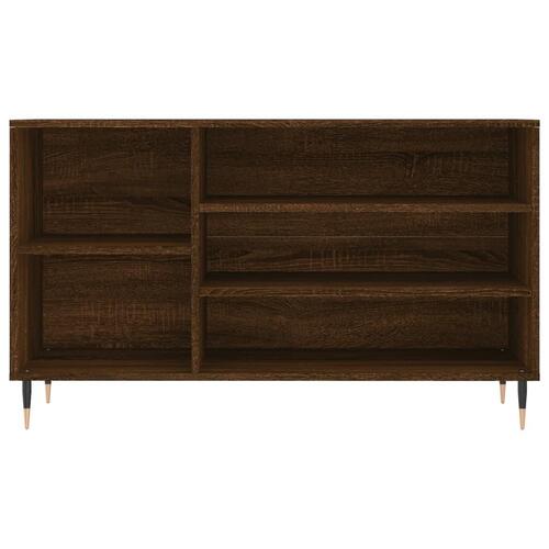 Skoskab 102x36x60 cm konstrueret træ brun egetræ