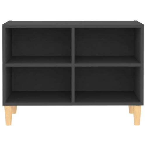 Tv-skab med massive træben 69,5x30x50 cm grå