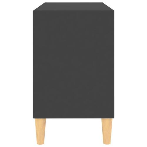 Tv-skab med massive træben 69,5x30x50 cm grå