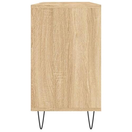Badeværelsesskab 80x33x60 cm konstrueret træ sonoma-eg