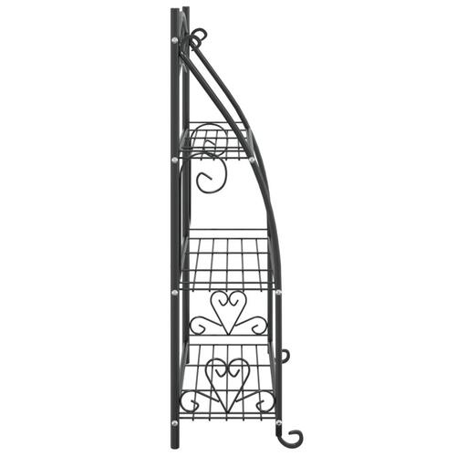 Blomsterstativ 56x30x96 cm stål sort