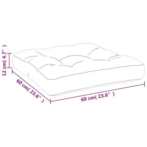 Pallehynde 60x60x12 cm stof flerfarvet