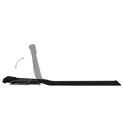 Foldbare strandmåtter 2 stk. stål og stof sort