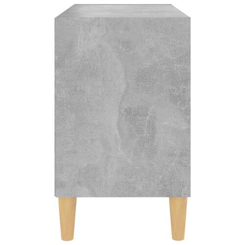 Tv-skab med massive træben 69,5x30x50 cm betongrå