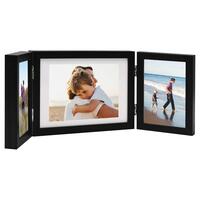 Folderamme til 3 billeder 22x15 cm + 2x(10x15 cm) sort