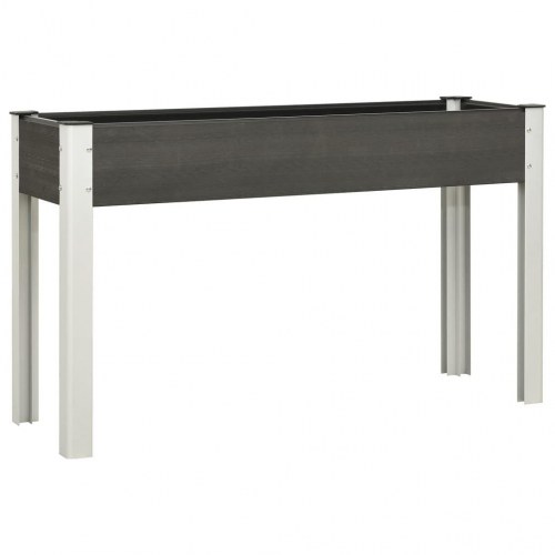 Højbed 120×40×75 cm i WPC - grå plantekasse på ben