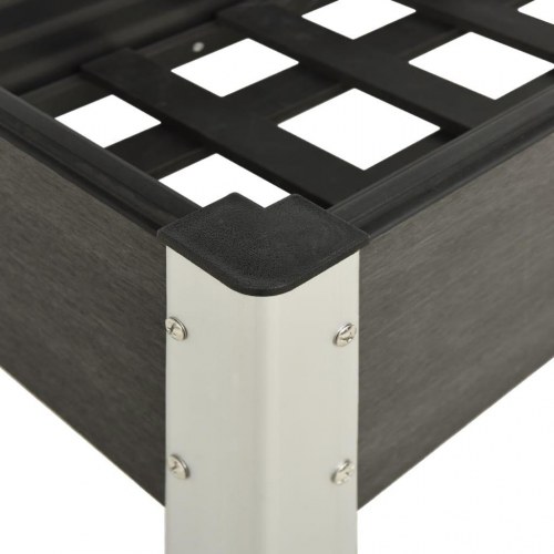 Højbed 120×40×75 cm i WPC - grå plantekasse på ben
