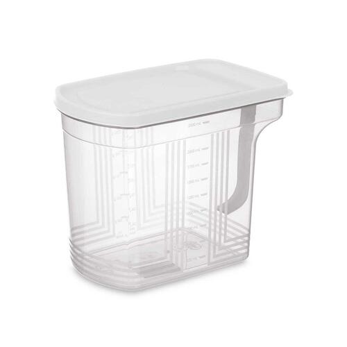 Køleskabsordner Grå Gennemsigtig Plastik 2,5 L 20,5 x 17 x 13 cm (24 enheder)