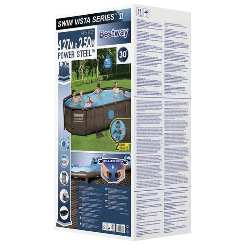 Bestway Power Steel swimmingpoolsæt 427x250x100 cm