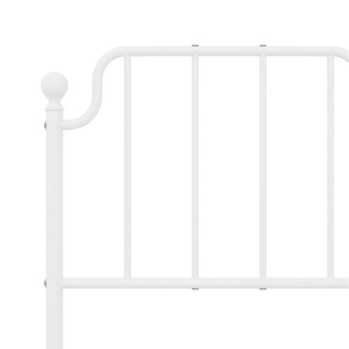 Sengeramme med sengegavl 120x200 cm metal hvid