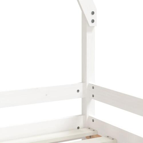 Sengeramme til juniorseng 80x200 cm massivt fyrretræ hvid