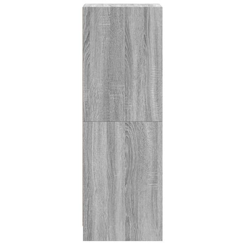 Skab med glaslåger 35x37x109 cm grå sonoma-eg
