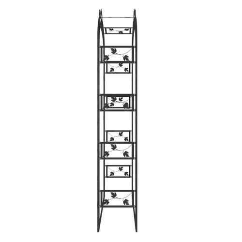 Havebue 116x45x240 cm stål sort
