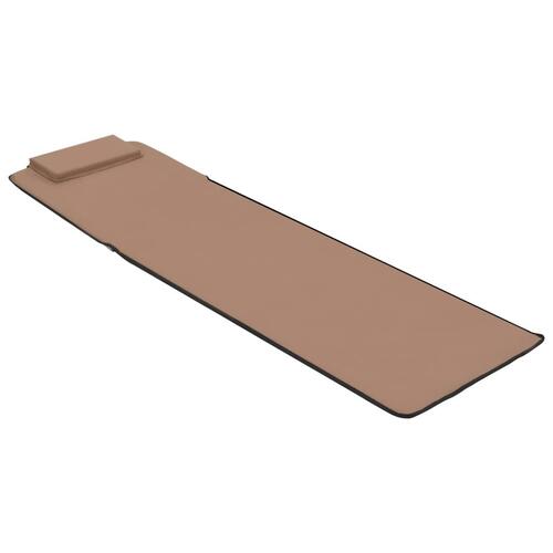 Foldbare strandmåtter 2 stk. stål og stof brun
