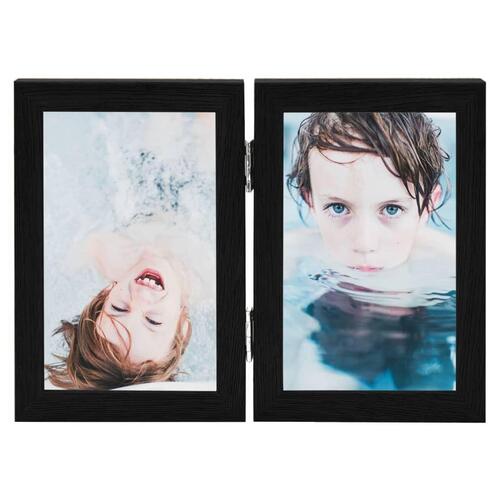 Folderamme til 2 billeder 2x(21x29,7 cm) sort