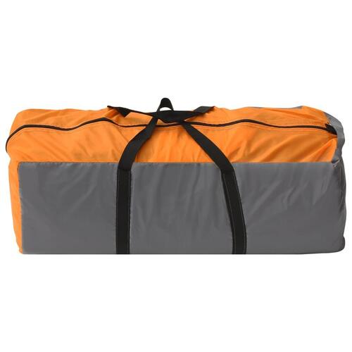 Iglotelt 650x240x190 cm 8 personer grå og orange