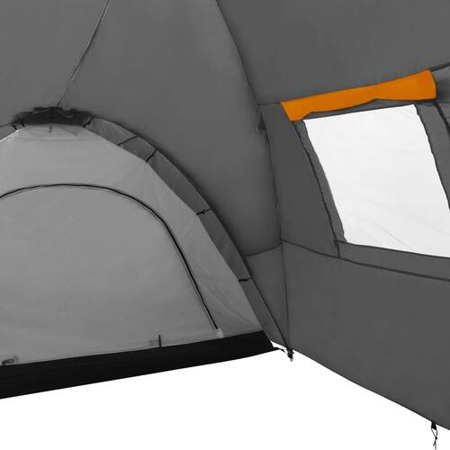 Iglotelt 650x240x190 cm 8 personer grå og orange