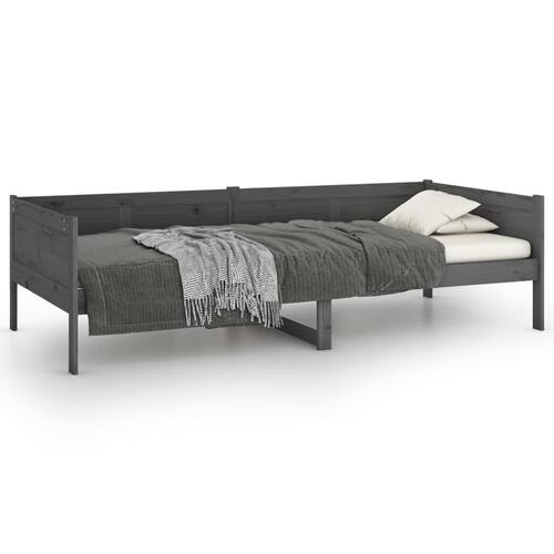 Daybed 80x200 cm massivt fyrretræ grå