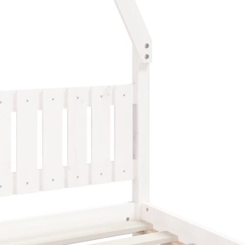 Sengeramme til juniorseng 80x200 cm massivt fyrretræ hvid