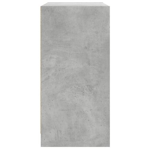 Skab med glaslåger 68x37x75,5 cm betongrå