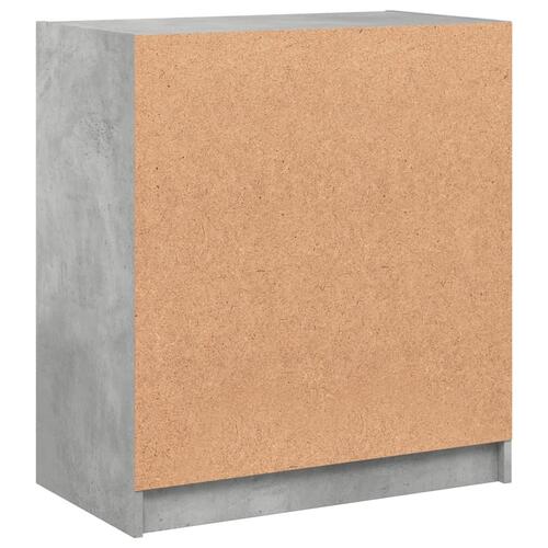 Skab med glaslåger 68x37x75,5 cm betongrå