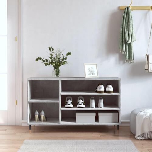 Skoreol 102x36x60 cm konstrueret træ betongrå